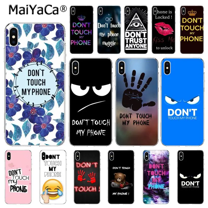 Не надписью Don't Touch My Phone (не трогай мой телефон случае для iphone 11 12 Pro 11Pro Max X XS MAX 6 6S 7