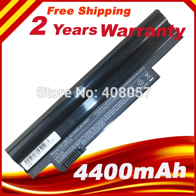 

Battery for Acer Aspire One 522 722 AO522 AOD255 AOD257 AOD260 D255 D257 D260 D270 happy, Chrome AC700 AL10B31