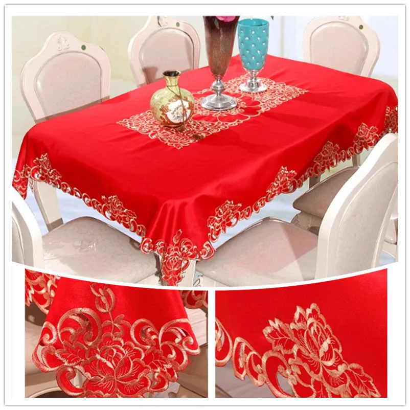 JUYANG Wedding decor red dining table tablecloth. Red festive table runner. Exquisite embroidery round tablecloth.Various sizes
JUYANG Wedding decor red dining table tablecloth. Red festive table runner. Exquisite embroidery round tablecloth.Various sizes