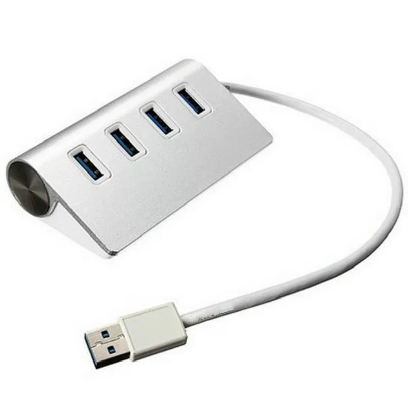

Новый высокоскоростной USB 3.0 5Gbps алюминиевый 4-портовый разветвитель концентратор адаптер для ПК Mac Win 3,0 серебристый