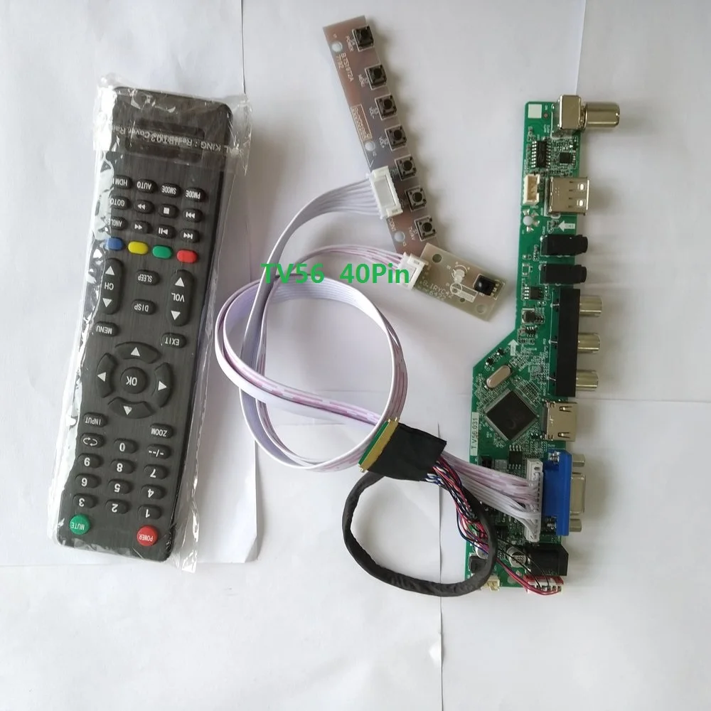 Комплект для B156XW02 V6 40pin LVDS ЖК дисплей светодиодный 1366X768 Панель Экран USB HDMI