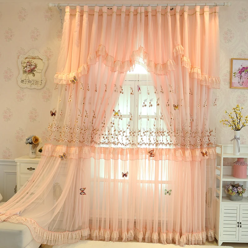 Senisaihon Luxurious Lace Curtain Light Yellow Plant Flower Double Layer Tulle Curtain Girl Bedroom Curtain Butterfly Decoration
Senisaihon Luxurious Lace Curtain Light Yellow Plant Flower Double Layer Tulle Curtain Girl Bedroom Curtain Butterfly Decoration