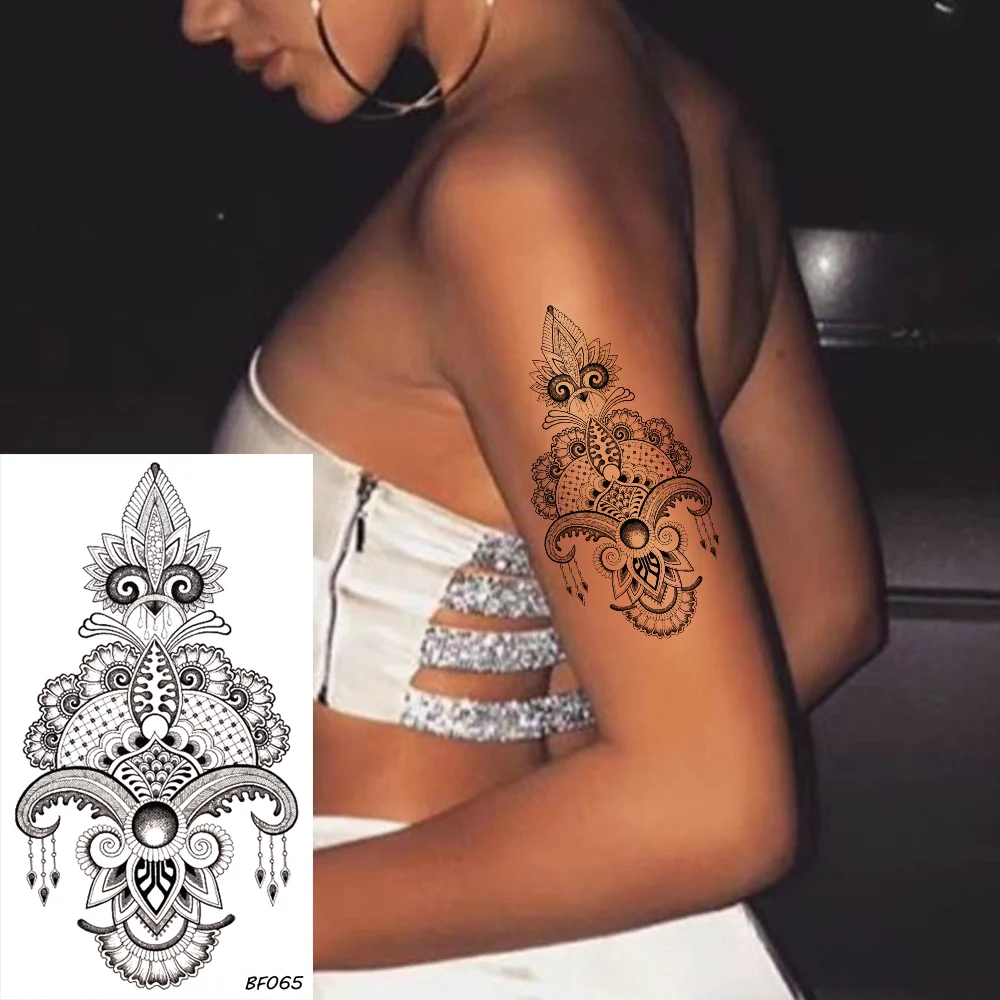 VANKIRS Henna Flower Tribal Totem Temporary Tattoos Stickers Women Girl Body Arm Art Tattoo Fake Black Chest Water Transfer Tato
VANKIRS Henna Flower Tribal Totem Temporary Tattoos Stickers Women Girl Body Arm Art Tattoo Fake Black Chest Water Transfer Tato