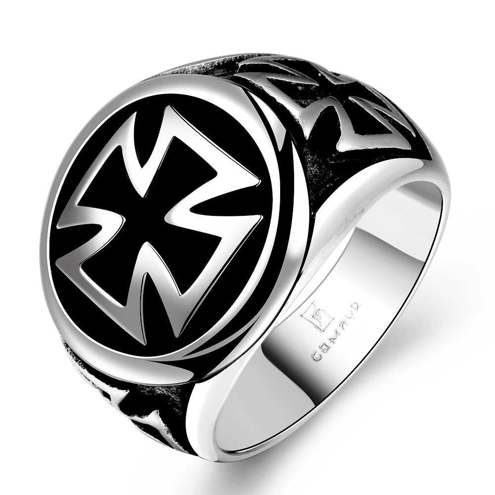 Men's Rings Fashion 316L Stainless Steel Cross Hiphop Rock Punk Ring For Men Black Titanium Vintage Male Rings anel masculino
Men's Rings Fashion 316L Stainless Steel Cross Hiphop Rock Punk Ring For Men Black Titanium Vintage Male Rings anel masculino