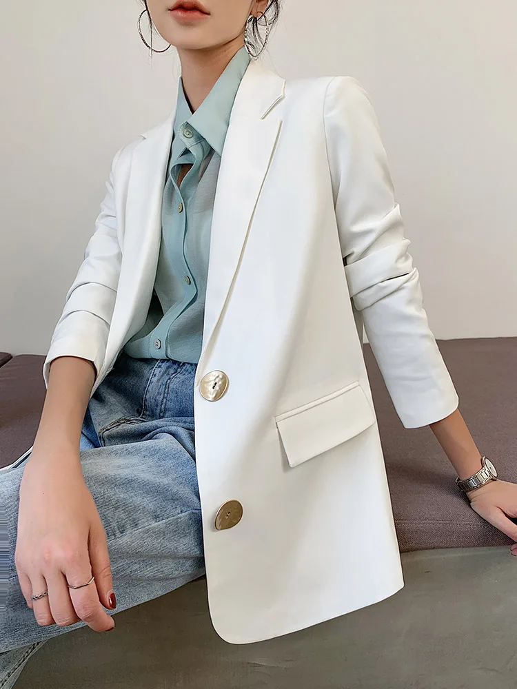 Women's suit Blazers jacket female loose Single-breasted metal button suit Coat womens blazers Office lady work Overalls suits
Women's suit Blazers jacket female loose Single-breasted metal button suit Coat womens blazers Office lady work Overalls suits