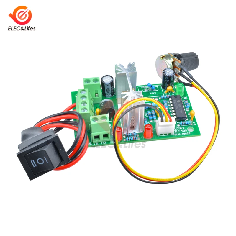 DC 6-30V 10A L0371 Reversible Motor Speed Controller 80W High Torque Adjustable PWM Speed Regulator Control Switch Potentiometer
DC 6-30V 10A L0371 Reversible Motor Speed Controller 80W High Torque Adjustable PWM Speed Regulator Control Switch Potentiometer