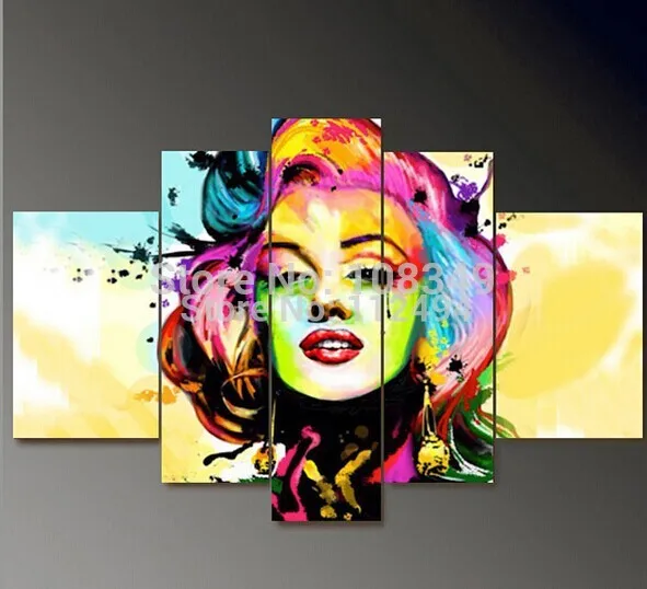 100% hand painted oil painting on canvas pictures frame color marilyn monroe home decoration wall art modern paintings 5pcs
100% hand painted oil painting on canvas pictures frame color marilyn monroe home decoration wall art modern paintings 5pcs