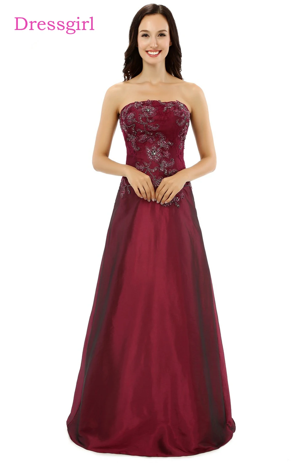 Plus Size Burgundy Mother Of The Bride Dresses A-line Strapless Taffeta Lace Wedding Party Dress Mother Dresses For Wedding
Plus Size Burgundy Mother Of The Bride Dresses A-line Strapless Taffeta Lace Wedding Party Dress Mother Dresses For Wedding