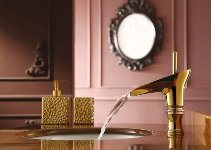Gold Pvd Clour single hole bathroom lavatory sink crystal faucet mixer tap deck mounted Luxury tap
Gold Pvd Clour single hole bathroom lavatory sink crystal faucet mixer tap deck mounted Luxury tap