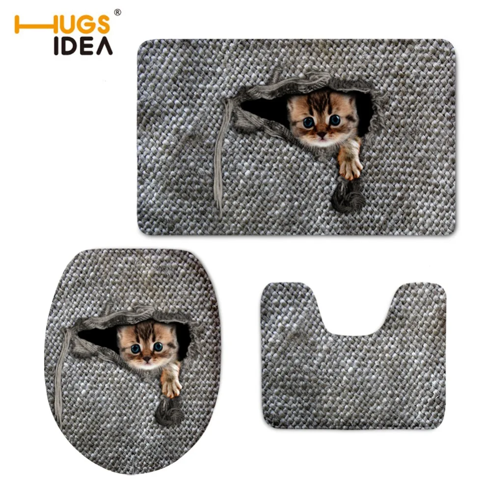 HUGSIDEA 3D Cute Animal Cat Owl Printed Toilet Seat Cover Round Mat 3 Piece Set Warmer Soft Bathroom Carpet Bath Accessories Set
HUGSIDEA 3D Cute Animal Cat Owl Printed Toilet Seat Cover Round Mat 3 Piece Set Warmer Soft Bathroom Carpet Bath Accessories Set