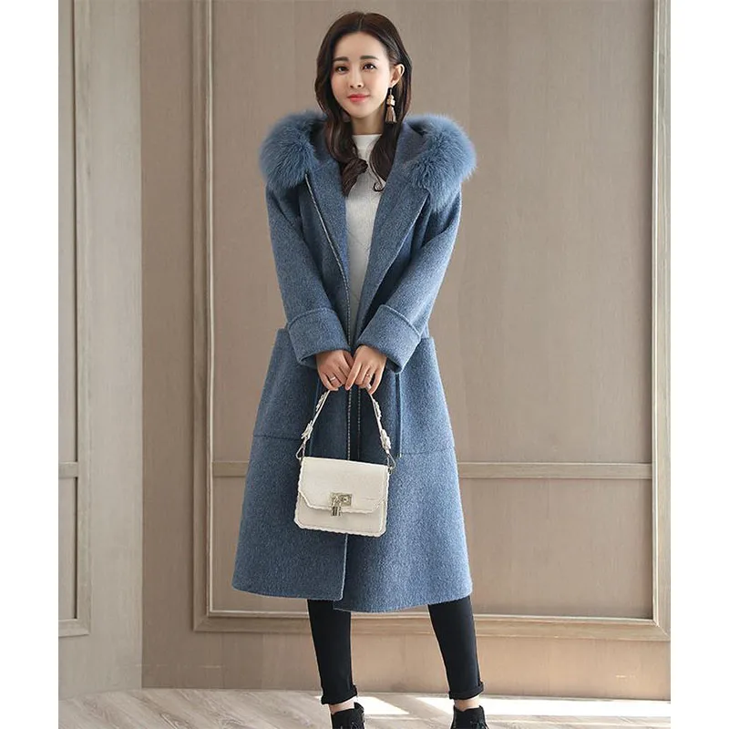 Patchwork Women Woolen Coat Slim Women's Jacket Fur Collar Cashmere Coat and Jacket AA-347
Patchwork Women Woolen Coat Slim Women's Jacket Fur Collar Cashmere Coat and Jacket AA-347