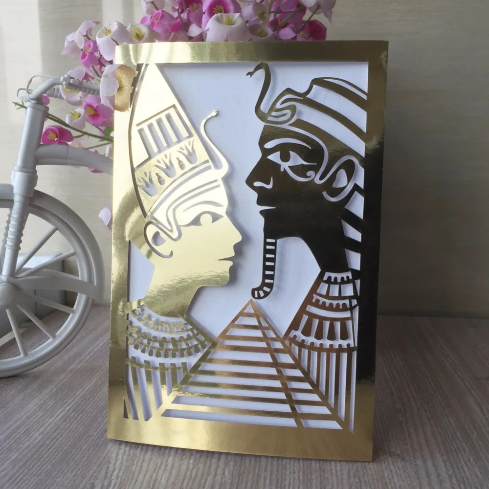 30Pcs/Lot Laser Cut India Style Wedding Invitation Card Greeting Blessing Card Event&Party Supplies