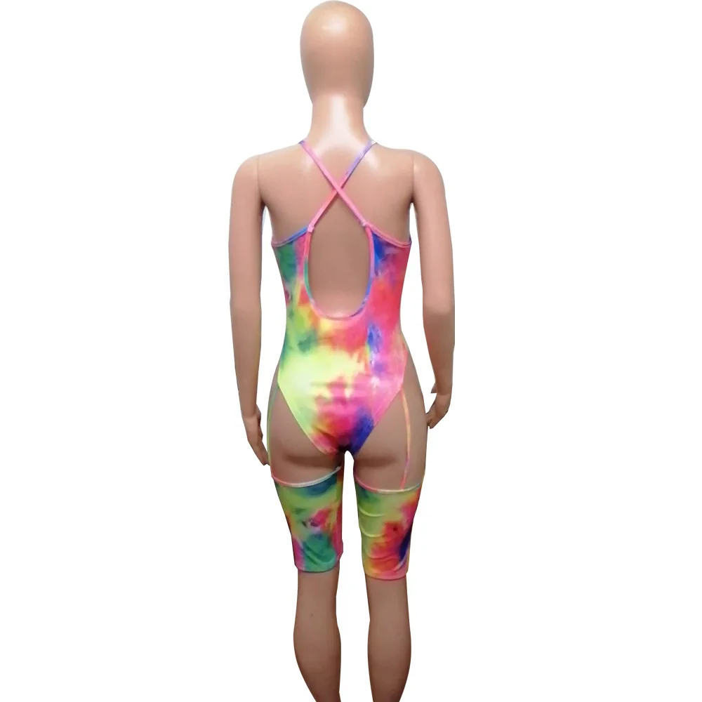 HAOOHU Tie Dye Sexy Playsuit Summer Overalls Spaghetti Strap Bodysuit Backless Bandage Bodycon Rompers Womens Jumpsuit Shorts
HAOOHU Tie Dye Sexy Playsuit Summer Overalls Spaghetti Strap Bodysuit Backless Bandage Bodycon Rompers Womens Jumpsuit Shorts