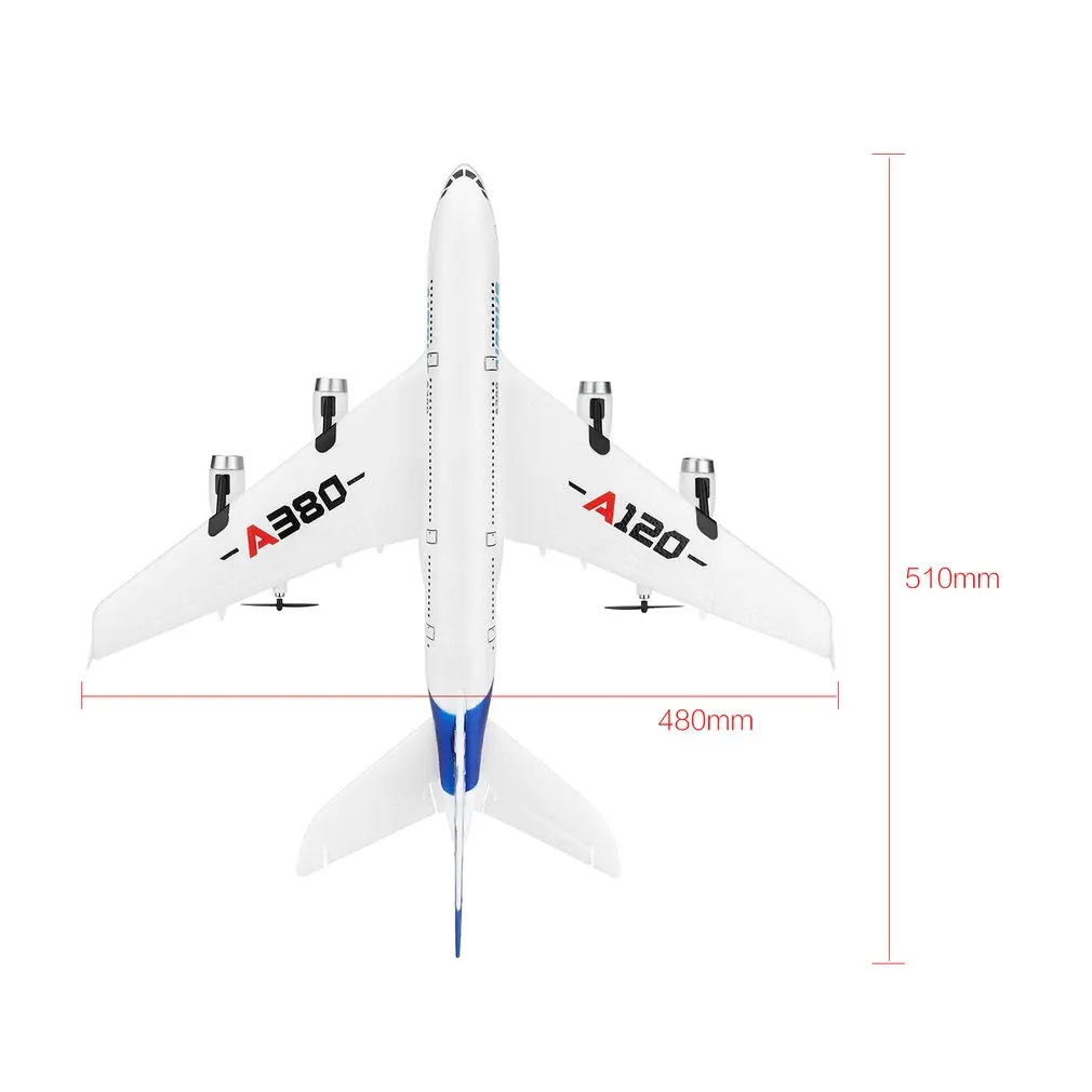 A120-A380 Airbus 2.4GHz 3CH RC Airplane Fixed Wing Drone Aeromodelling Remote Control Aircraft Six-axis Flight Drone Toys
A120-A380 Airbus 2.4GHz 3CH RC Airplane Fixed Wing Drone Aeromodelling Remote Control Aircraft Six-axis Flight Drone Toys