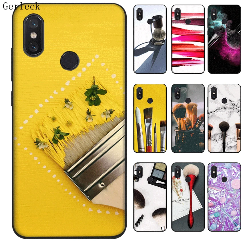 Черный силиконовый чехол из ТПУ для Xiaomi Redmi 4A 4X 5 5A Plus 6A 6 Pro S2 Чехлы макияжа |