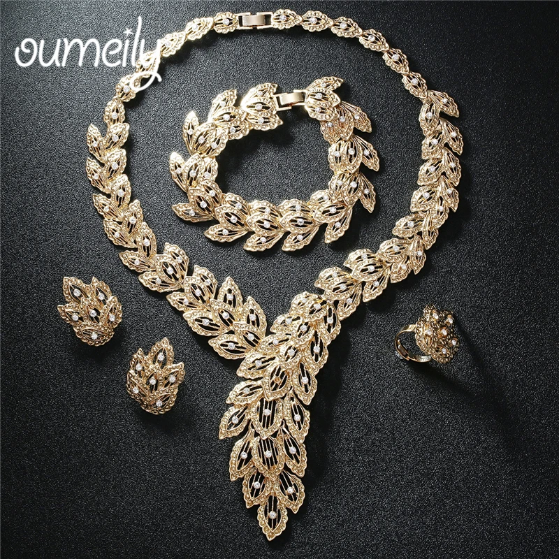 OUMEILY нигерийские бусы ожерелье набор украшений для женщин свадьбы имитация