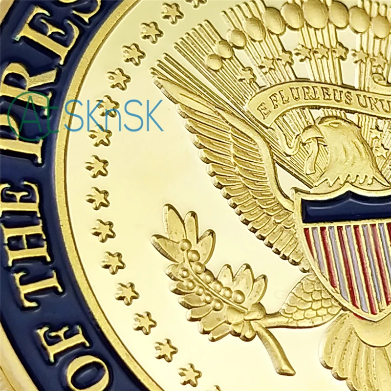 Wholesale Price 50/100pcs/lot U.S. President Donald Trump Inaugural Gold Plated Eagle Commemorative Novelty Coins Collectibles
Wholesale Price 50/100pcs/lot U.S. President Donald Trump Inaugural Gold Plated Eagle Commemorative Novelty Coins Collectibles