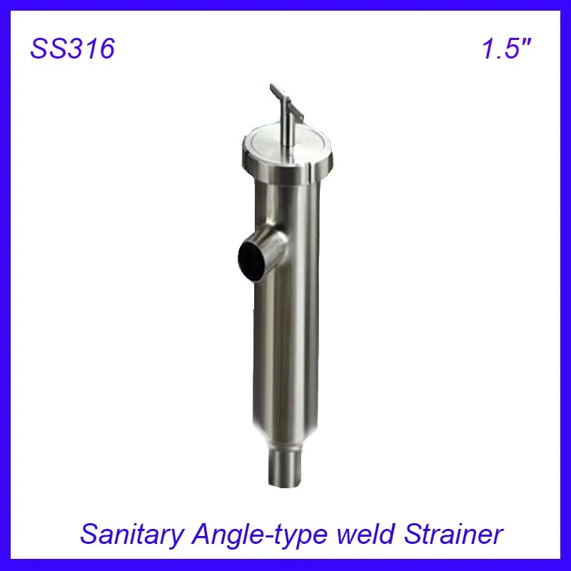 1.5'' Sanitary Stainless Steel SS316 Angle-type Filter Strainer Filter f Beer/ dairy/ pharmaceutical/beverag /chemical industry
1.5'' Sanitary Stainless Steel SS316 Angle-type Filter Strainer Filter f Beer/ dairy/ pharmaceutical/beverag /chemical industry