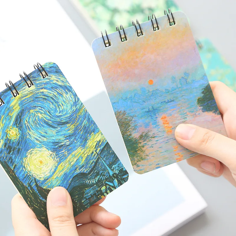 Vintage oil painting spiral notebook Mini memo pad planner Van Gogh Starry star Flower rose Stationery School supplies F445
Vintage oil painting spiral notebook Mini memo pad planner Van Gogh Starry star Flower rose Stationery School supplies F445