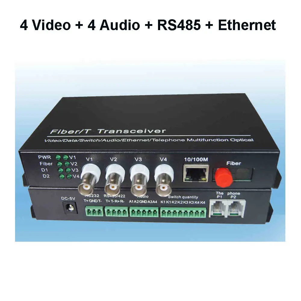 JYTTEK 4 видео 4 аудио с RS485 данных и 10/100 м Ethernet волоконно-оптический медиа конвертер
JYTTEK 4 видео 4 аудио с RS485 данных и 10/100 м Ethernet волоконно-оптический медиа конвертер