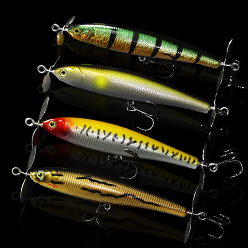 4 pcs/lot high quality 3D design Fishing Lure 95mm/13.5g Dual Propeller Pencil Baits Top water Lures Bambusa Baits
4 pcs/lot high quality 3D design Fishing Lure 95mm/13.5g Dual Propeller Pencil Baits Top water Lures Bambusa Baits