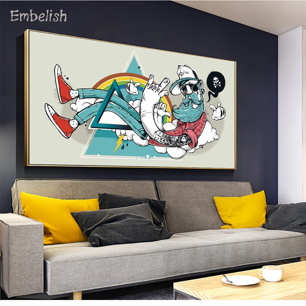 Embelish 1 Pieces Hipster Dude On Abstract Triangle Graffiti Wall Pictures For Living Room HD Print Canvas Home Decor Paintings
Embelish 1 Pieces Hipster Dude On Abstract Triangle Graffiti Wall Pictures For Living Room HD Print Canvas Home Decor Paintings