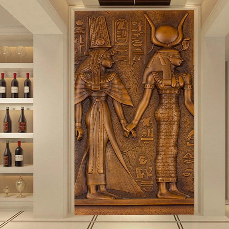 European Style Vintage Egyptian King Queen Sculpture 3D Embossed Photo Mural Wallpaper Living Room Bedroom Entrance Wall Sticker
European Style Vintage Egyptian King Queen Sculpture 3D Embossed Photo Mural Wallpaper Living Room Bedroom Entrance Wall Sticker