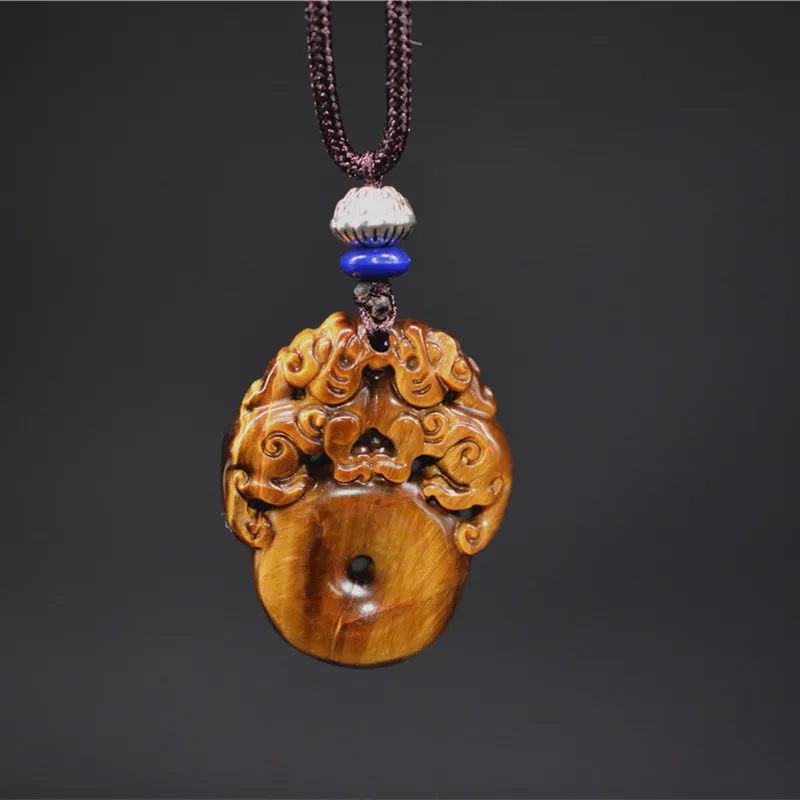 Natural Tiger Eye Necklace Pendant Double Pixiu Pendant Jewelry Stone Pendant Transfer Lucky Jewelry With Chain
Natural Tiger Eye Necklace Pendant Double Pixiu Pendant Jewelry Stone Pendant Transfer Lucky Jewelry With Chain