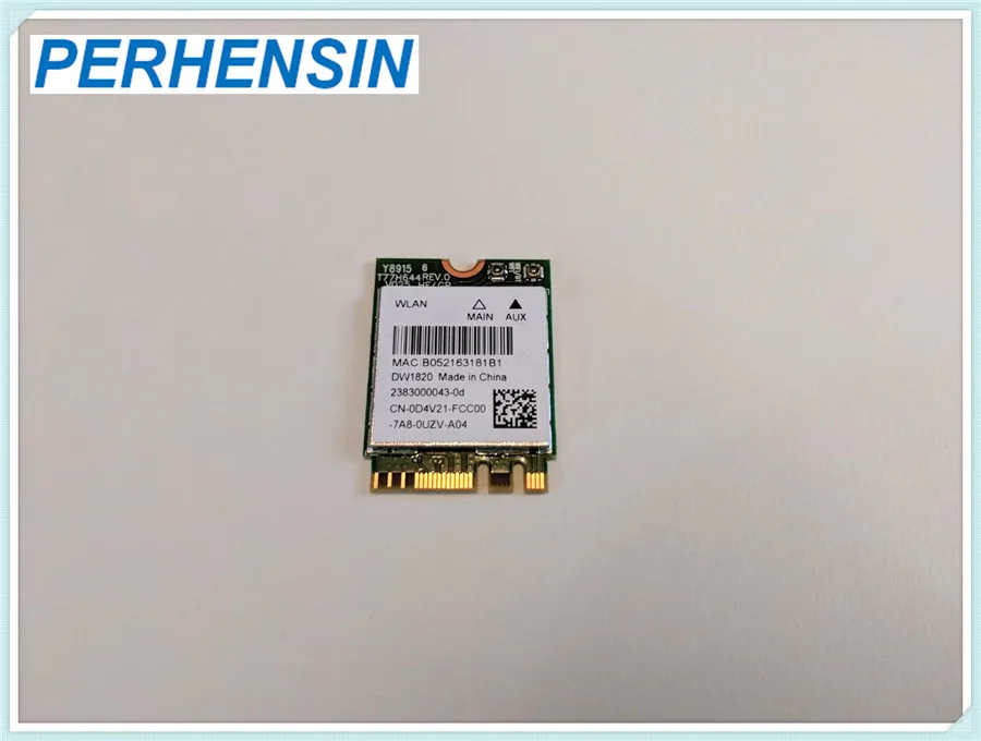 for Dell for Latitude 3580 Wireless WLAN Card DW1820 Bluetooth D4V21 0D4V21
for Dell for Latitude 3580 Wireless WLAN Card DW1820 Bluetooth D4V21 0D4V21
