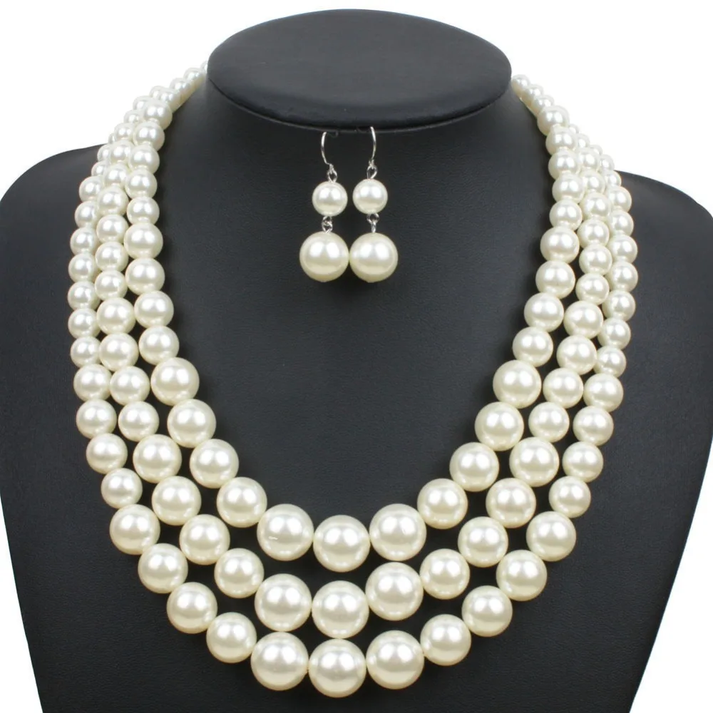 Pure handwork pearl fashion exaggerated ladies string pearl collarbone multi-layer necklace
Pure handwork pearl fashion exaggerated ladies string pearl collarbone multi-layer necklace