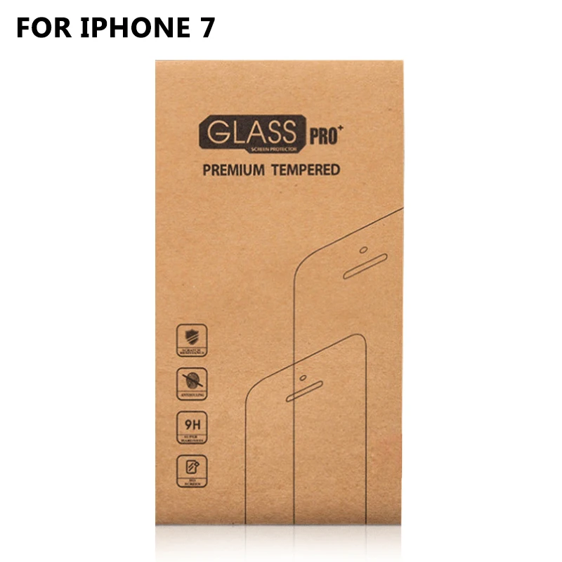 20 шт оптом твердость 9H Ультра тонкое закаленное стекло для iPhone 8 Plus в розницу
