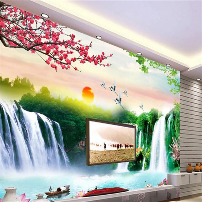 beibehang Large custom wallpapers picturesque living water living room TV backdrop papel de parede para quarto casal 3d
beibehang Large custom wallpapers picturesque living water living room TV backdrop papel de parede para quarto casal 3d