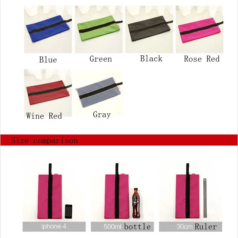 Portable Hook Travel Bags Waterproof Nylon Shoe Storage Pouch Wash Bag Dust Case Zipper Closure Tidy Organizer | Багаж и сумки