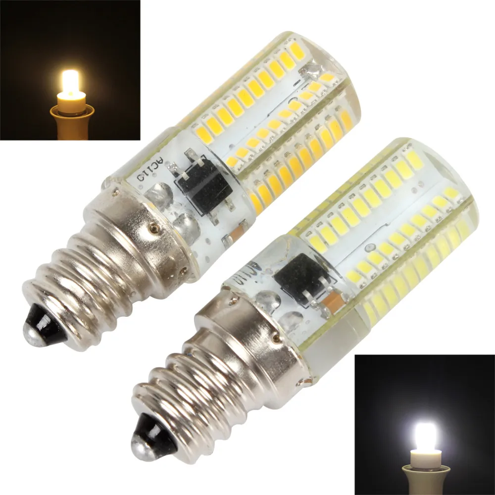 Dimmable E12 3014 SMD 80 LEDs Corn Bulb Light White / Warm White LED Silicone Crystal Chandelier Lamp Spotlight 110V / 220V
Dimmable E12 3014 SMD 80 LEDs Corn Bulb Light White / Warm White LED Silicone Crystal Chandelier Lamp Spotlight 110V / 220V