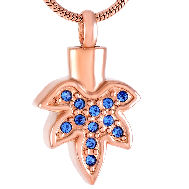IJD9583 Stainless Steel Crystal Maple Leaf Cremation Urn Necklace for Ashes Pendant Jewelry
IJD9583 Stainless Steel Crystal Maple Leaf Cremation Urn Necklace for Ashes Pendant Jewelry