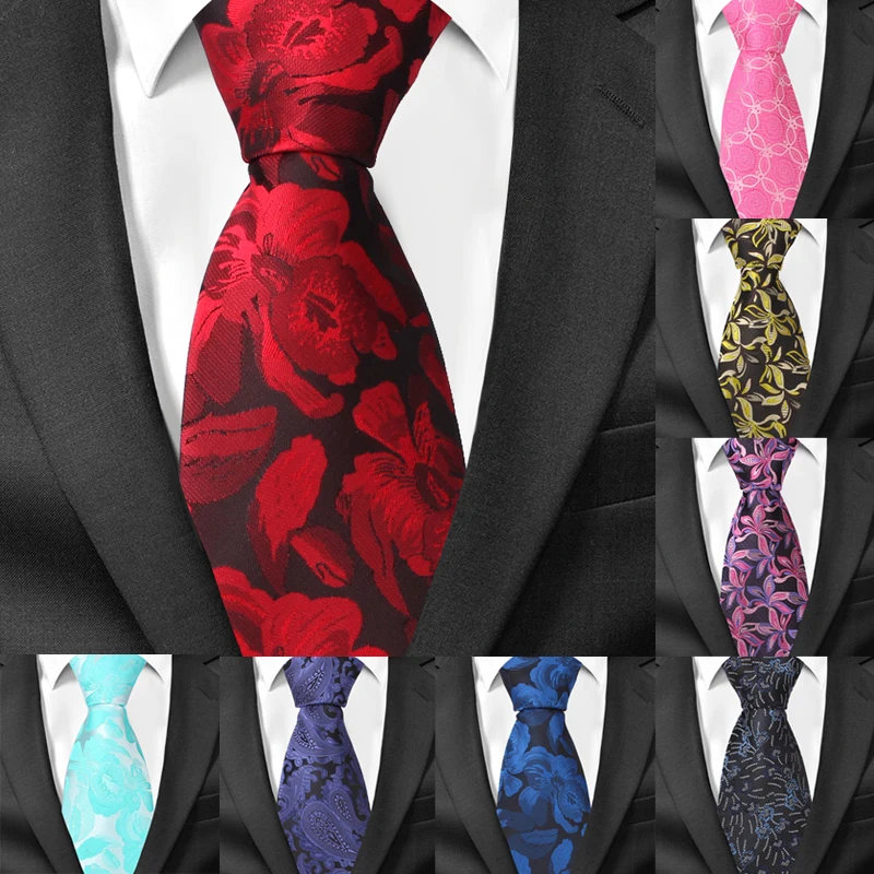 New Silk Ties For Men Jacquard Classic Floral Necktie For Suits Mens Business Neck Tie Cravats 8cm Width Groom Neckties
New Silk Ties For Men Jacquard Classic Floral Necktie For Suits Mens Business Neck Tie Cravats 8cm Width Groom Neckties