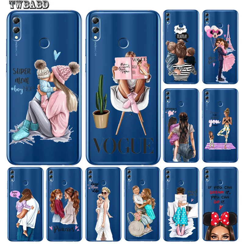 Модный чехол для телефона Super mom Dad Girl Huawei P30 Lite Pro P20 P8Lite P9Lite 2017 P Smart мягкий