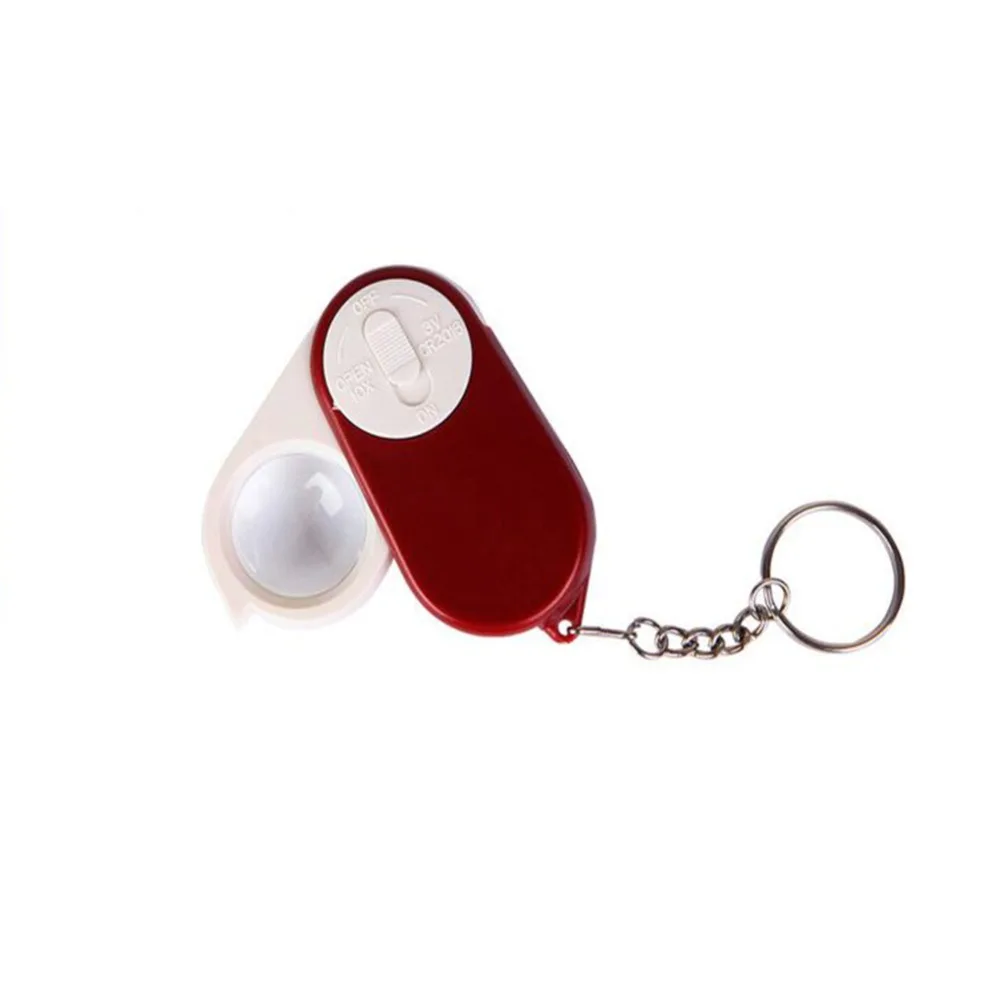 10X Optical Magnifier with LED Light Portable Folding Keychain Magnifying Loupe Illuminated Reading Glass Jewelry Coins Tools
10X Optical Magnifier with LED Light Portable Folding Keychain Magnifying Loupe Illuminated Reading Glass Jewelry Coins Tools