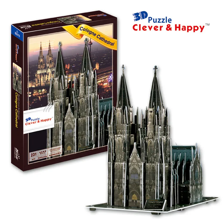 3D puzzle DIY toy paper building model cologne cathedral Cologn Church Kolner Dom Germany Hohe Domkirche St. Peter und Maria 1pc
3D puzzle DIY toy paper building model cologne cathedral Cologn Church Kolner Dom Germany Hohe Domkirche St. Peter und Maria 1pc