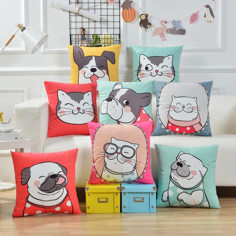 Cat And Dog Pet Series Cotton And Hemp Pillow Sofa Pillow Cover Cartoon Pillow Office Truck Backrest Home Decor
Cat And Dog Pet Series Cotton And Hemp Pillow Sofa Pillow Cover Cartoon Pillow Office Truck Backrest Home Decor