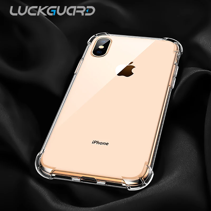 LuckGuard противоударный силиконовый чехол для телефона iPhone 5 6 6s 7 8 X XS Max XR прозрачный