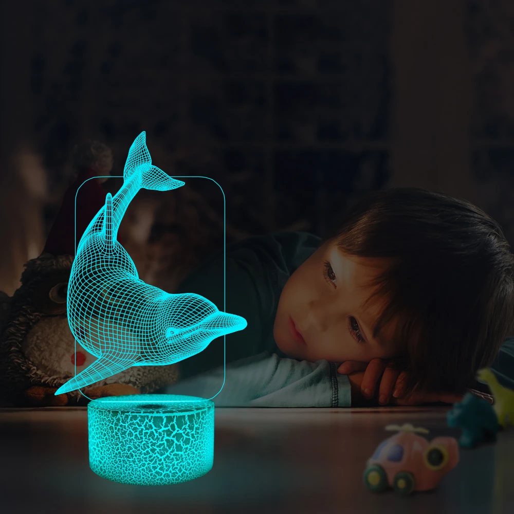 3d-лампа Dolphin, светодиодная иллюзия, ночник, настольная лампа с дистанционным управлением и умным прикосновением для детей, подарок на день р...
3d-лампа Dolphin, светодиодная иллюзия, ночник, настольная лампа с дистанционным управлением и умным прикосновением для детей, подарок на день р...
