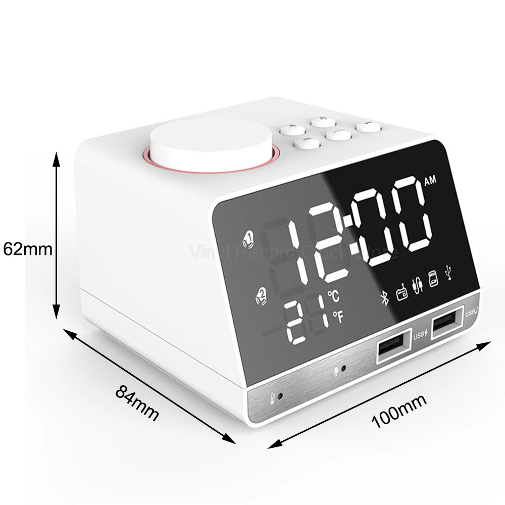 Digital Alarm Clocks LED Bluetooth Speaker Alarm Clock FM Radio Table Clock with Dual USB Interface Makeup Mirror Home Decor
Digital Alarm Clocks LED Bluetooth Speaker Alarm Clock FM Radio Table Clock with Dual USB Interface Makeup Mirror Home Decor