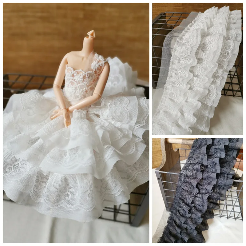 3Meters Black White 3-layer Ruffle Pleated Lace Trim Flower Collar Garment Skirt Decoration Trimming DIY Patchwork Accessories
3Meters Black White 3-layer Ruffle Pleated Lace Trim Flower Collar Garment Skirt Decoration Trimming DIY Patchwork Accessories