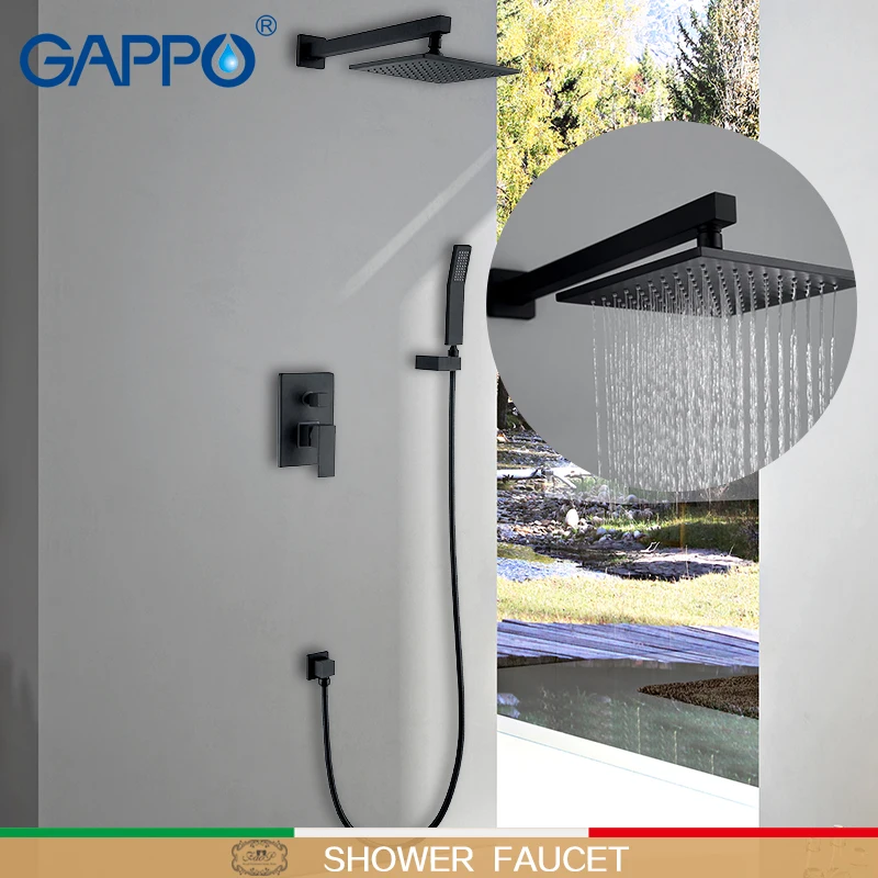 GAPPO Shower Faucets shower mixer black shower set waterfall bathtub faucet bath tub faucet shower mixers
GAPPO Shower Faucets shower mixer black shower set waterfall bathtub faucet bath tub faucet shower mixers