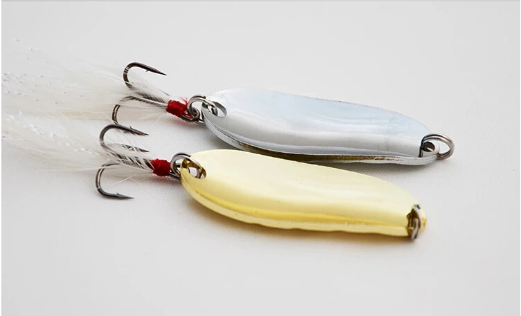 15g/5cm Gold Sliver Shell Shaped Metal Fishing Lure Sabiki Spoon Bait 20 pcs/lot