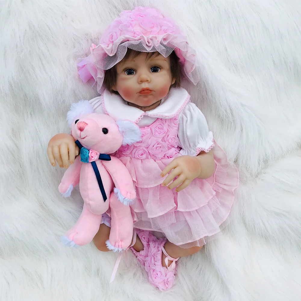 50cm Silicone Reborn Baby Doll Baby Alive girl Toys Pink rose skirt for Bouquets Doll bebe Reborn Children fashion baby doll
50cm Silicone Reborn Baby Doll Baby Alive girl Toys Pink rose skirt for Bouquets Doll bebe Reborn Children fashion baby doll