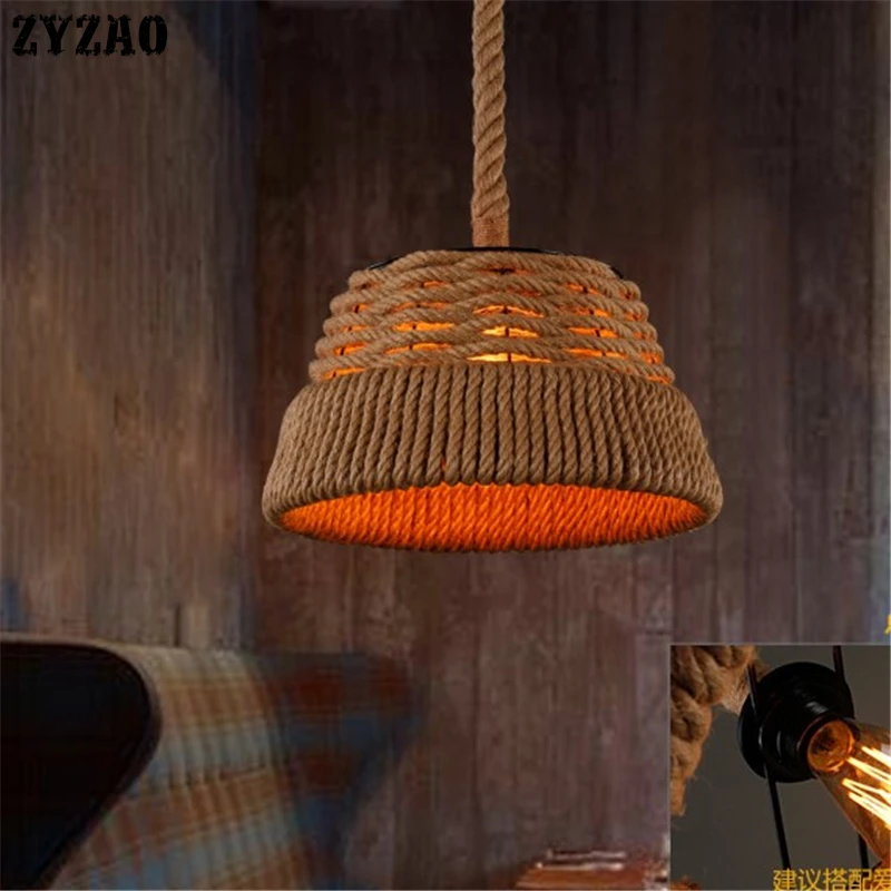 American Country Retro Linen Cover Pendant Lights Loft Bar Restaurant Weave Hemp Rope Pendant Lamps Industrial Vintage Hanglamp
American Country Retro Linen Cover Pendant Lights Loft Bar Restaurant Weave Hemp Rope Pendant Lamps Industrial Vintage Hanglamp
