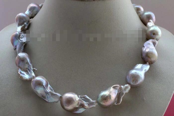 A 18" Genuine Natural 32mm Purple Baroque Reborn Keshi Pearl Necklace 14KGP #f2320!
A 18" Genuine Natural 32mm Purple Baroque Reborn Keshi Pearl Necklace 14KGP #f2320!