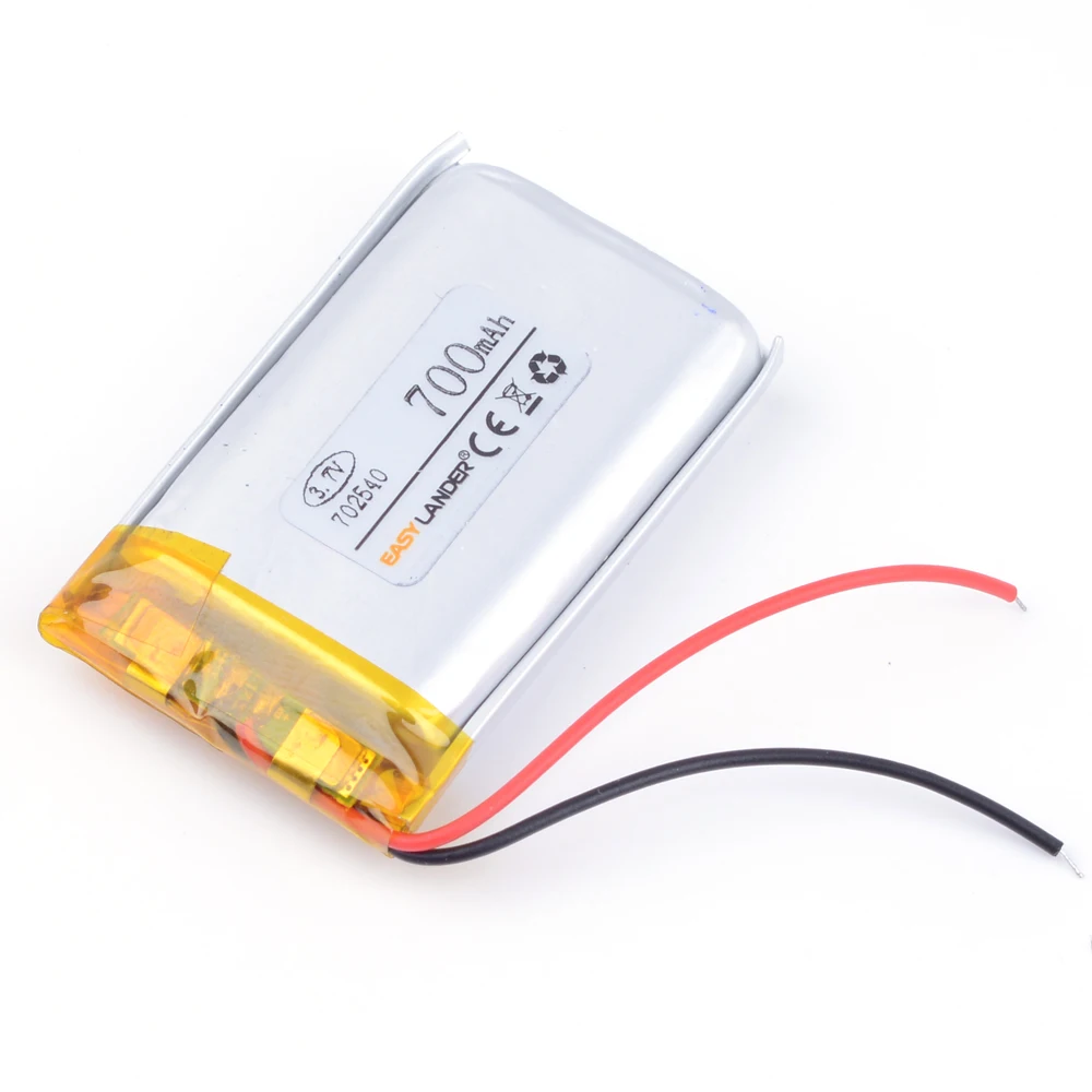 3.7V 700mAh Rechargeable li Polymer Li-ion Battery For bluetooth headset MP3 MP4 speaker mouse recorder 072540 702540
3.7V 700mAh Rechargeable li Polymer Li-ion Battery For bluetooth headset MP3 MP4 speaker mouse recorder 072540 702540